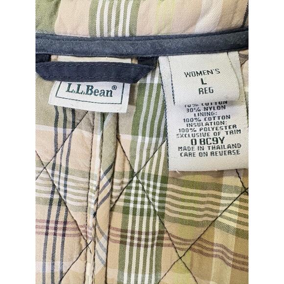 VTG LLBean OBC9Y Thermore Insulated Quilted Button Barn Puffer Jacket Women L - Picture 10 of 13